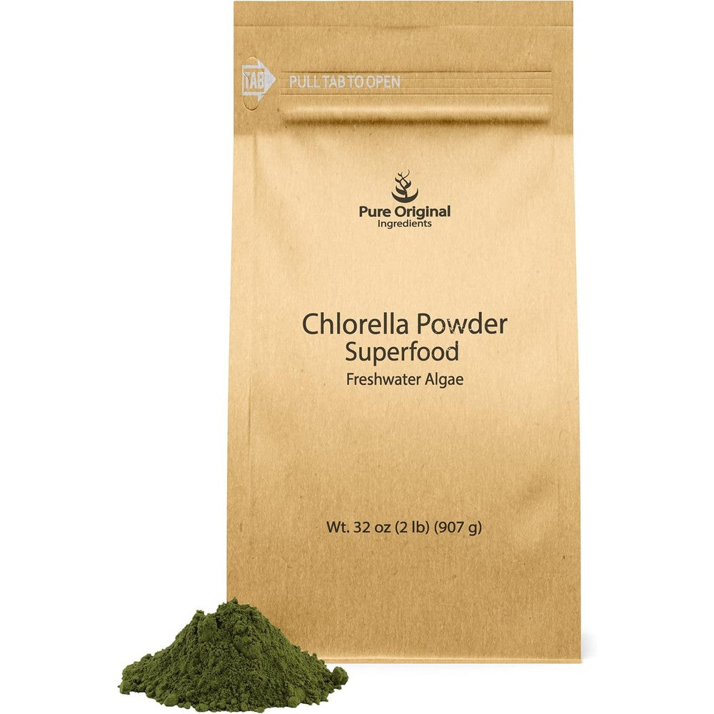Pure Original Ingredients Chlorella Powder front packaging view