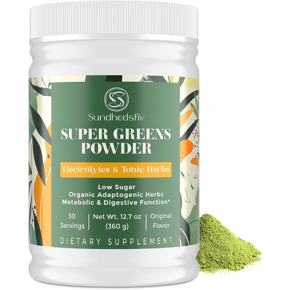 Sundhedsliv Super Greens Powder front view packaging