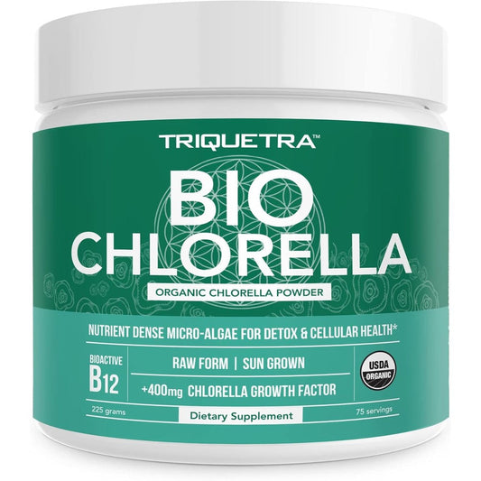 Triquetra Health Organic Chlorella Powder jar front view