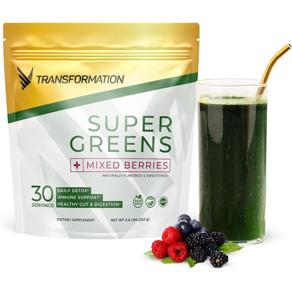 Spr Body Transformation Super Greens powder front view