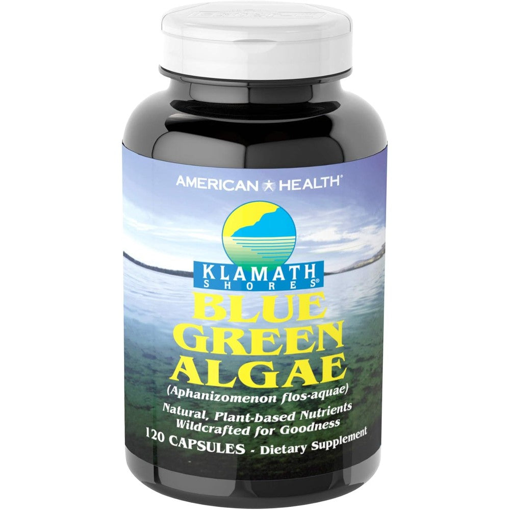 American Health Klamath Shores Blue Green Algae front view bottle