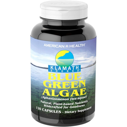 American Health Klamath Shores Blue Green Algae front view bottle
