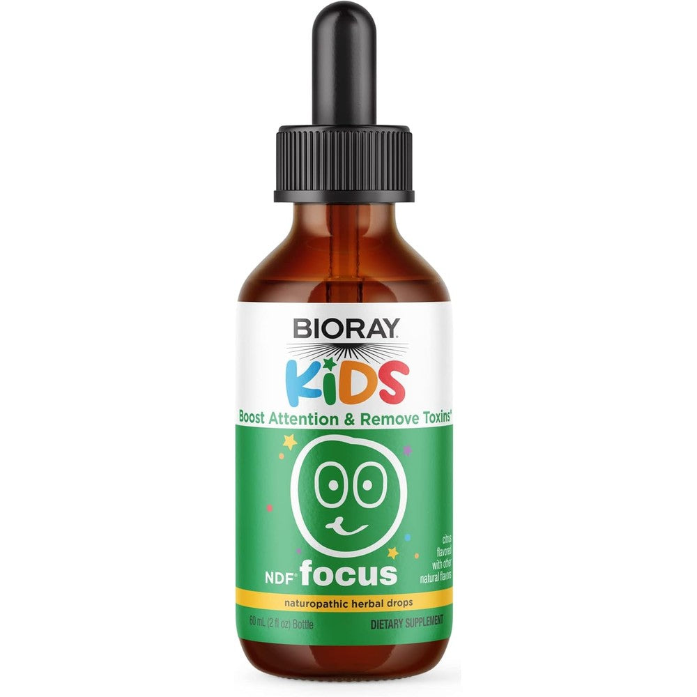 Bioray Kids Ndf Focus Citrus 2 Fluid Ounces front bottle view