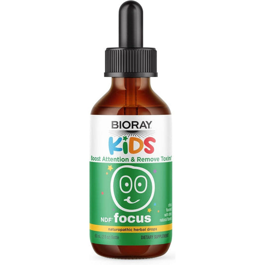 Bioray Kids Ndf Focus Citrus 2 Fluid Ounces front bottle view