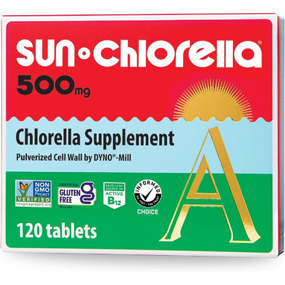 Sun Chlorella Whole Body Wellness 120 Tablets front view