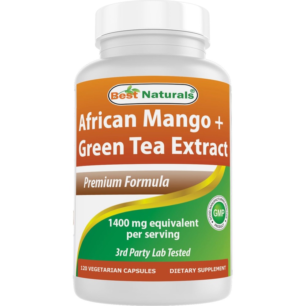 Best Naturals African Mango with Green Tea 1400 mg bottle front view