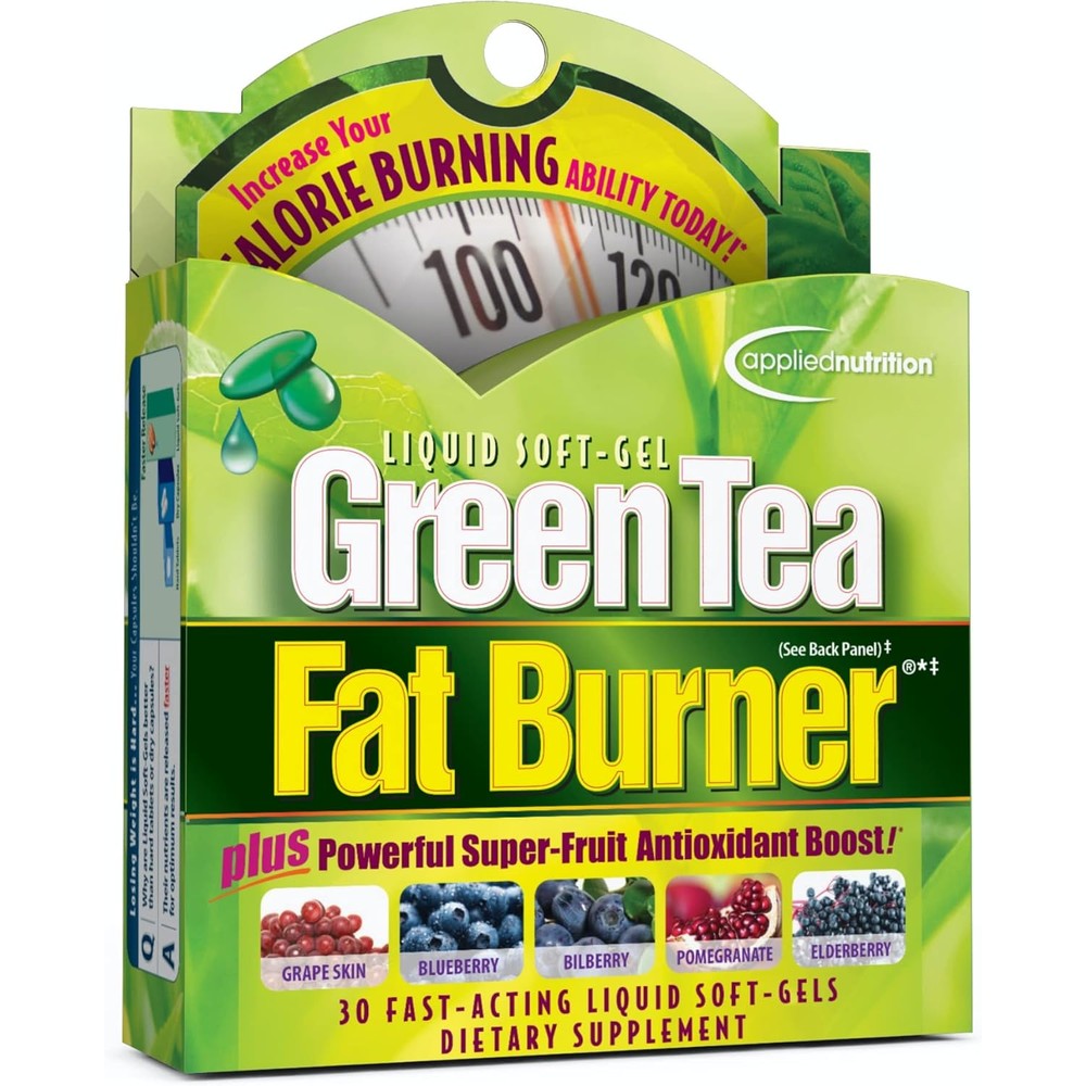 Applied Nutrition Green Tea Fat Burner 30 liquid softgels front view