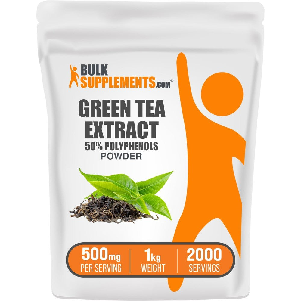 BulkSupplements Green Tea Extract Powder 1kg front view