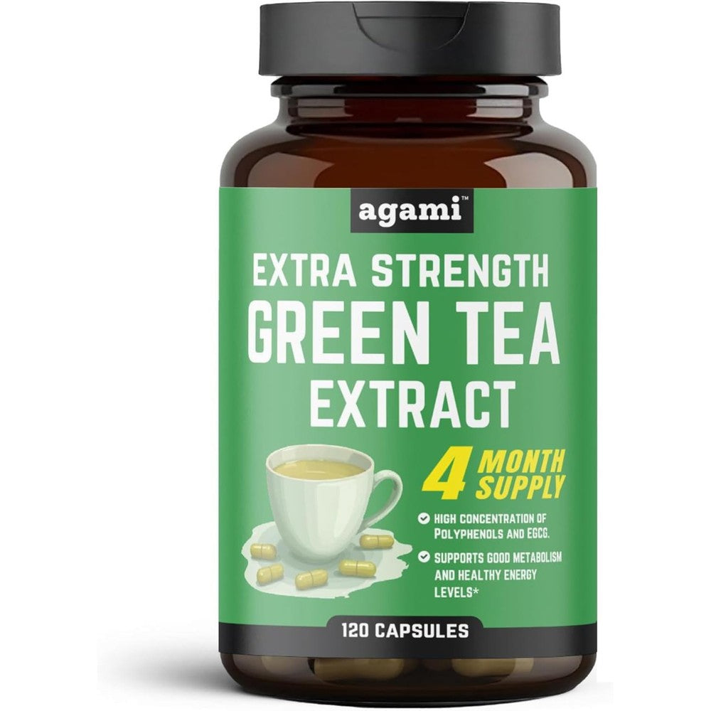 Damingtang Agami Fresh Green Tea Extract 120 Capsules bottle front view