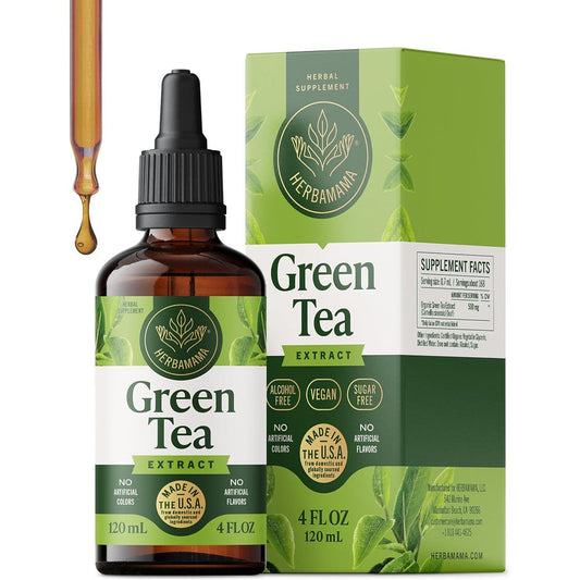Herbamama Green Tea Extract 4 Fluid Ounces bottle front view