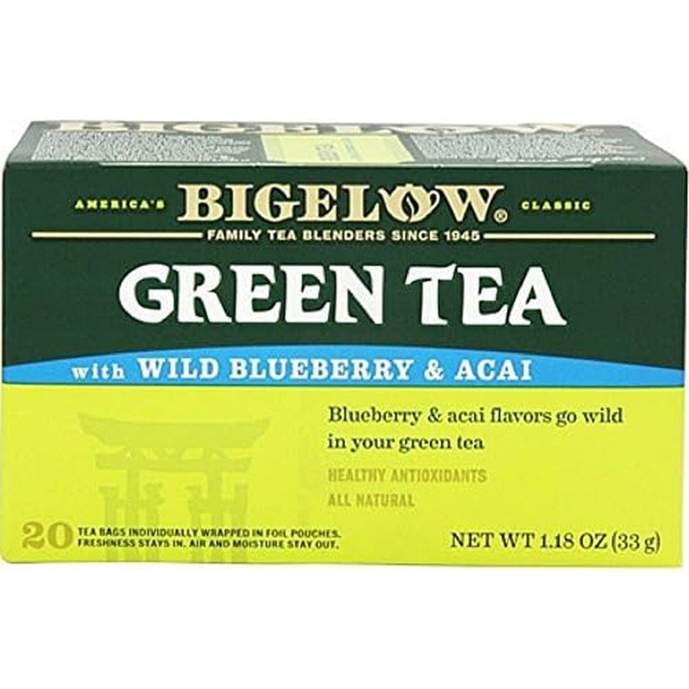 Bigelow Green Tea with Wild Blueberry and Acai front of box