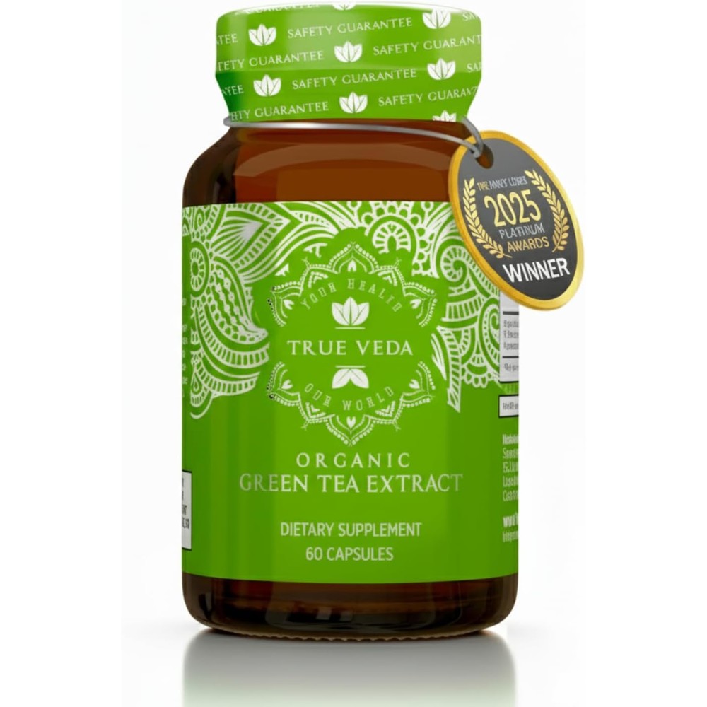 True Veda USDA Organic Green Tea Extract bottle front view