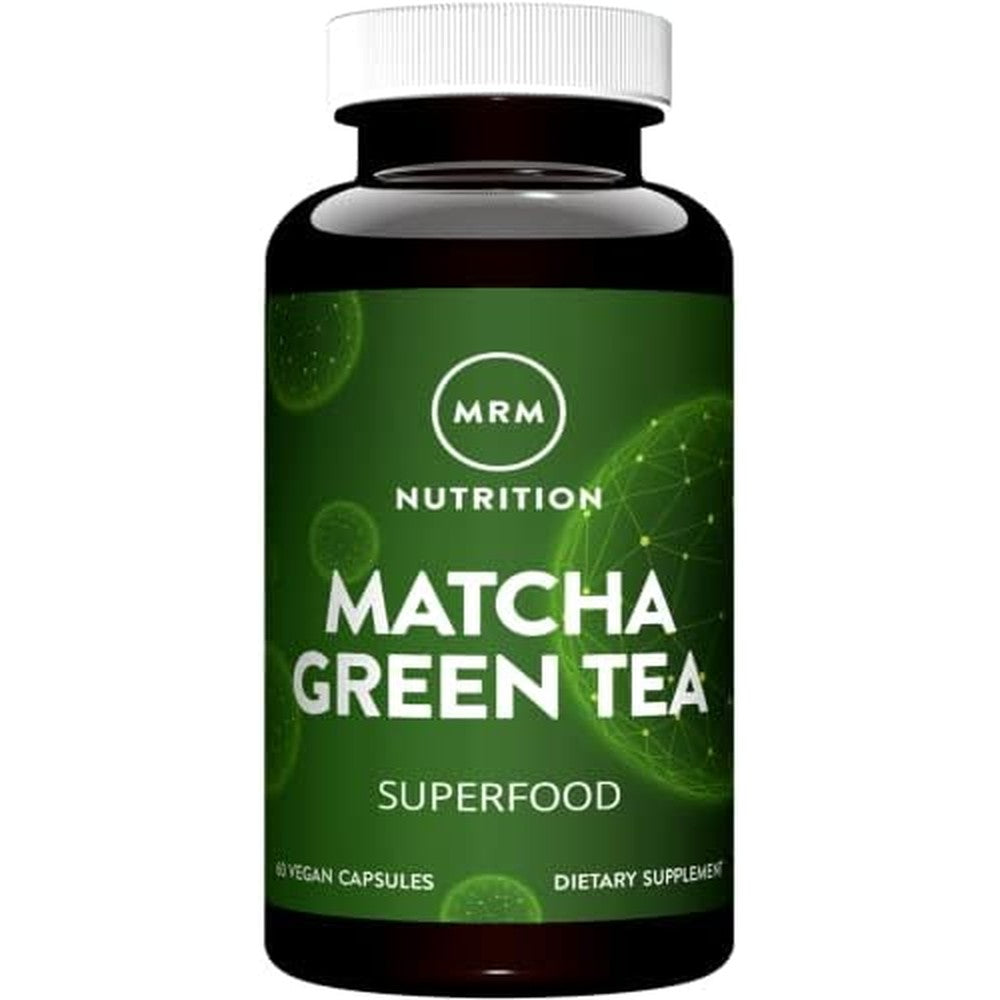 MRM Matcha Green Tea Leaf antioxidant capsules bottle front view