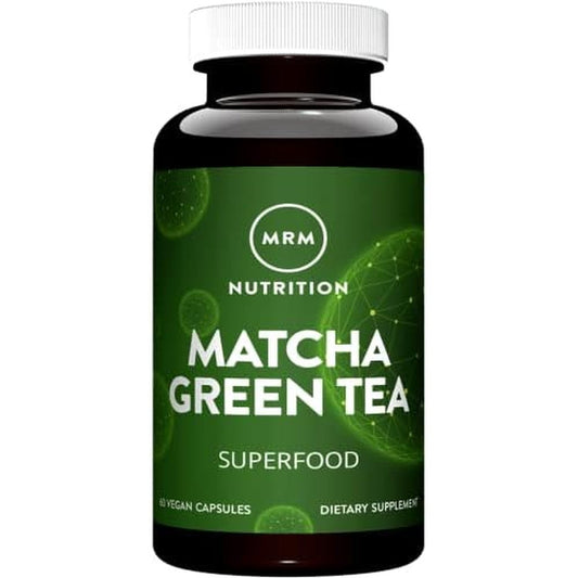 MRM Matcha Green Tea Leaf antioxidant capsules bottle front view