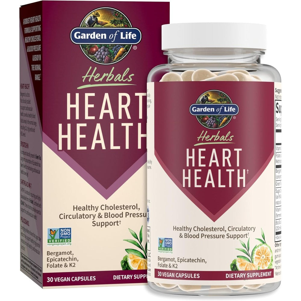 Garden of Life Herbals Heart Health Supplement front bottle view
