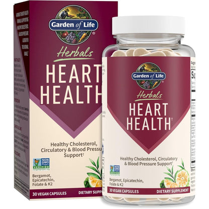 Garden of Life Herbals Heart Health Supplement front bottle view