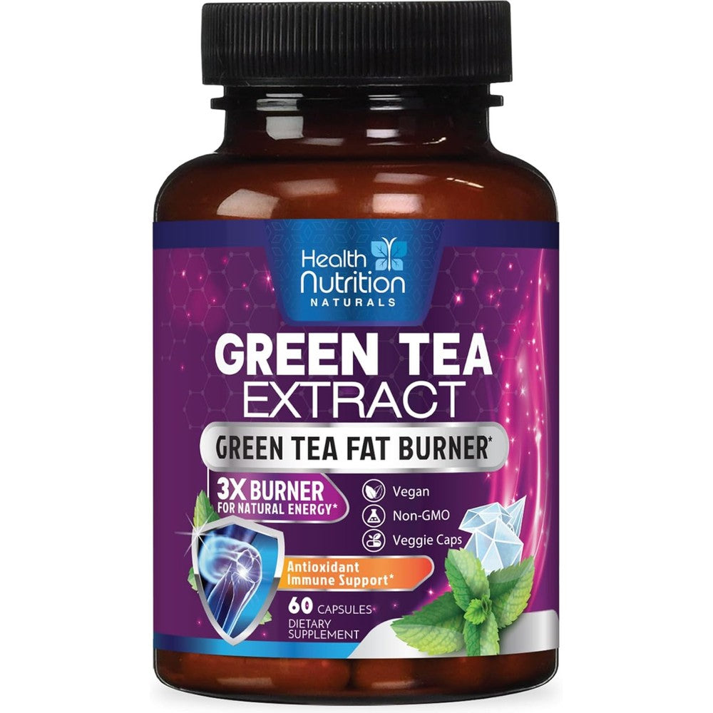 Health Nutrition Naturals Green Tea Extract bottle front view for energy support