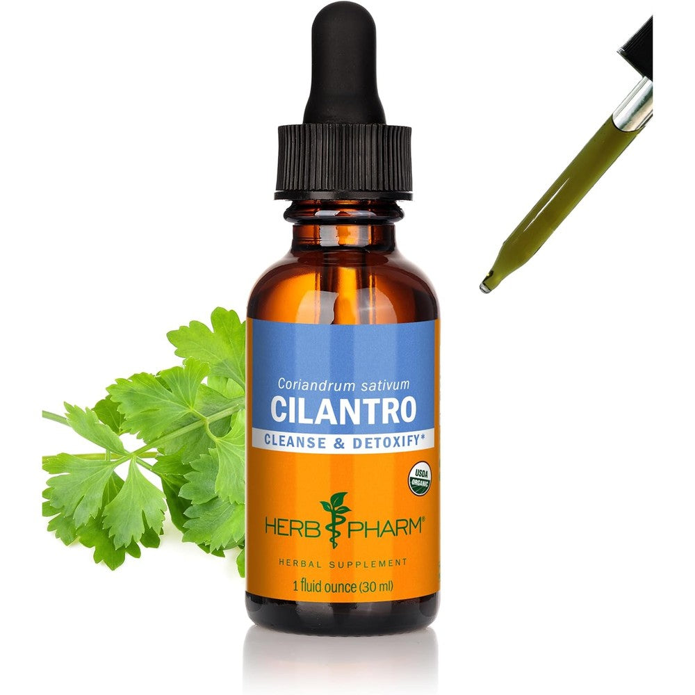 Herb Pharm Certified Organic Cilantro Extract front bottle view
