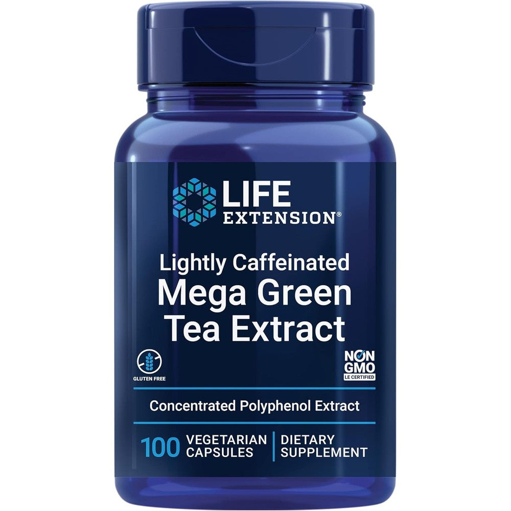 Life Extension Mega Green Tea Extract bottle front view for antioxidant support