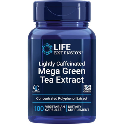 Life Extension Mega Green Tea Extract bottle front view for antioxidant support