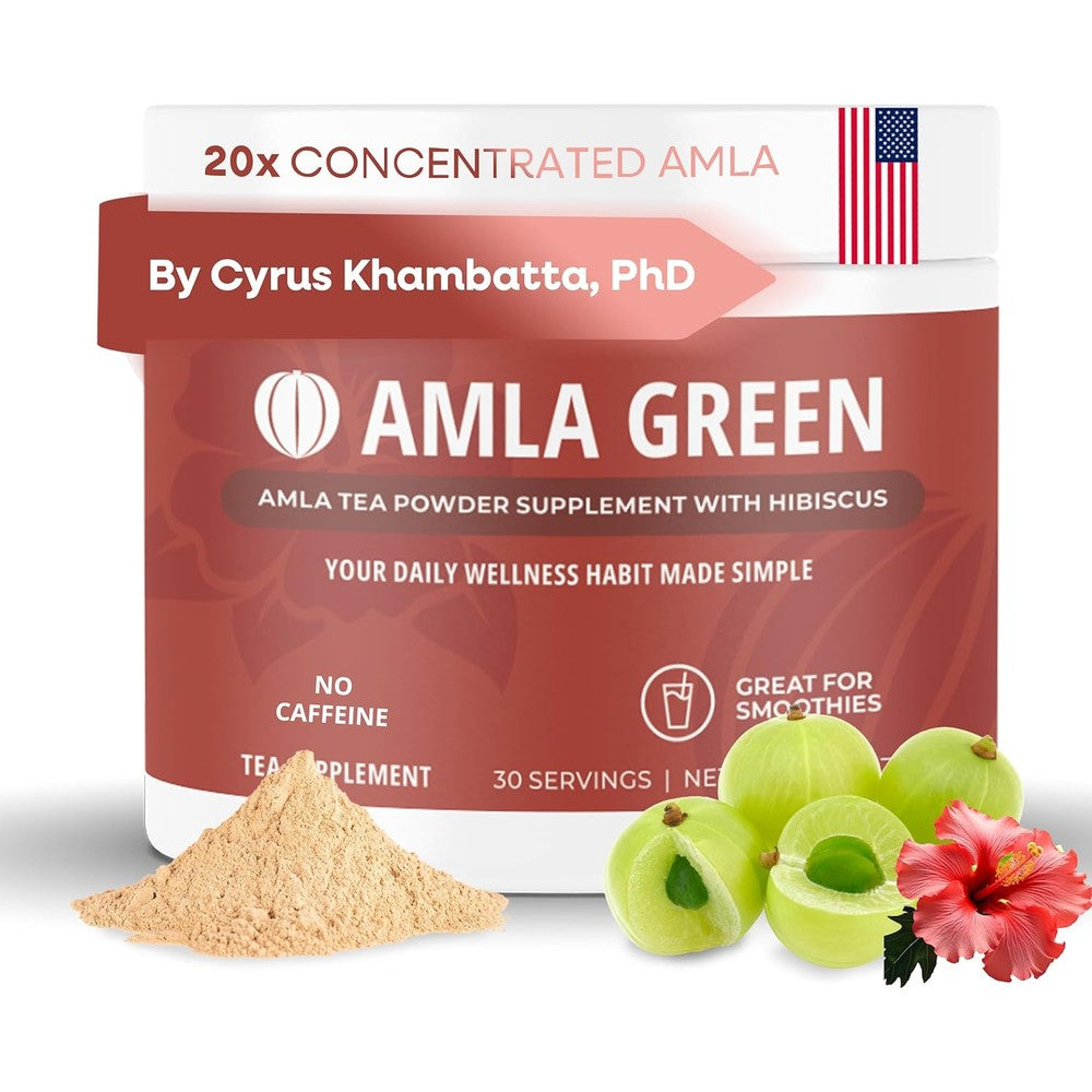 Amla Green Hibiscus Superfood Powder container front view