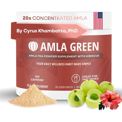Amla Green Hibiscus Superfood Powder container front view