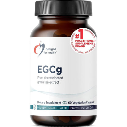 Designs for Health EGCg Decaffeinated Green Tea extract bottle front view