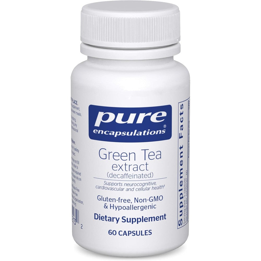 Pure Encapsulations Green Tea Extract Decaffeinated bottle front view