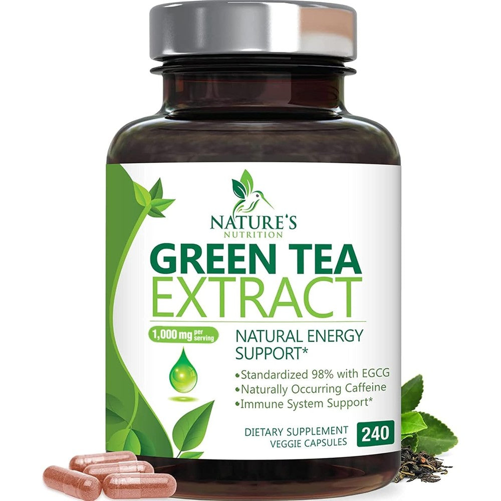 Nature's Nutrition Green Tea Extract 1000mg front view