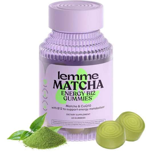 Lemme Matcha Superfood Energy Gummies front bottle view
