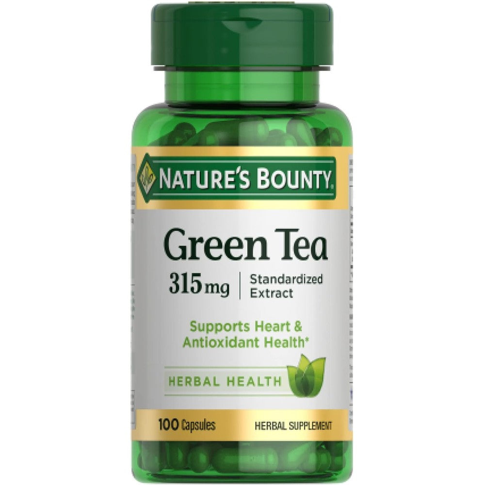 Nature's Bounty Green Tea Extract 315mg supplement bottle front view