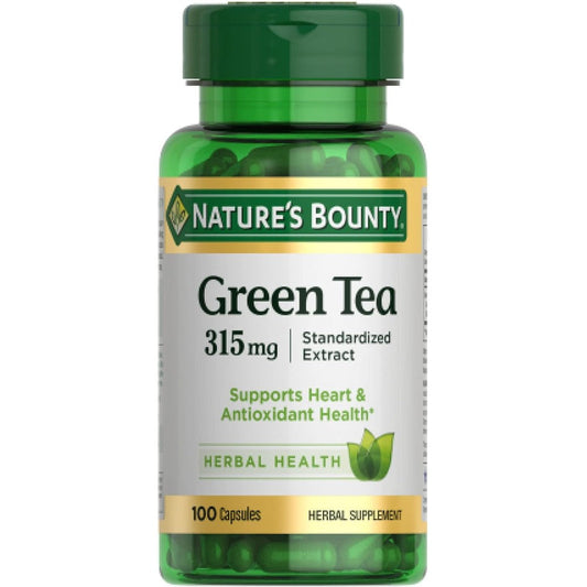 Nature's Bounty Green Tea Extract 315mg supplement bottle front view