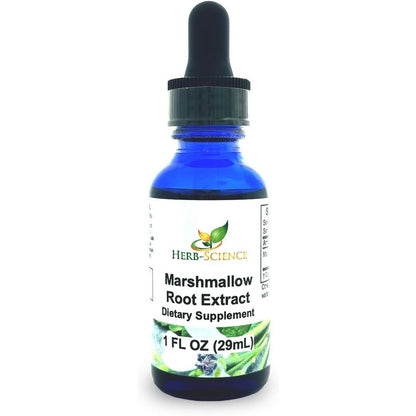 Herb Science Marshmallow Root Liquid Extract front view for digestive health
