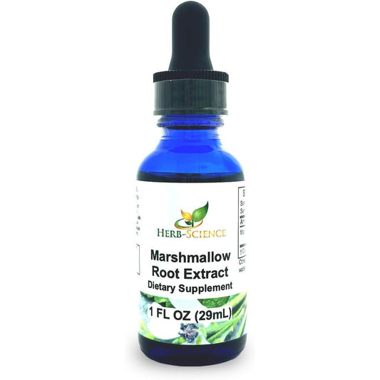 Herb Science Marshmallow Root Liquid Extract front view for digestive health