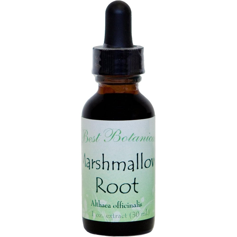 Best Botanicals Marshmallow Root Extract front view liquid dropper bottle