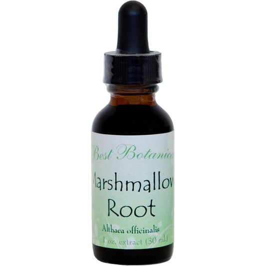Best Botanicals Marshmallow Root Extract front view liquid dropper bottle