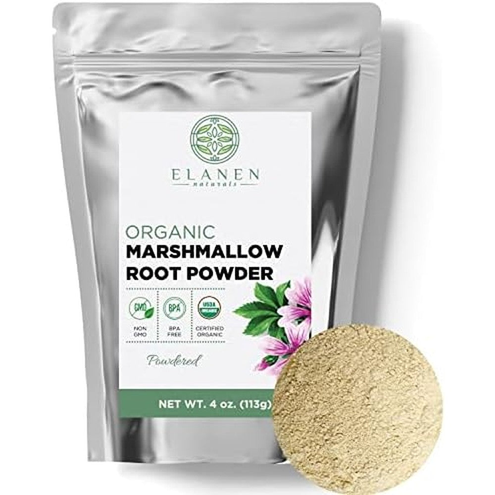 Elanen Naturals Organic Marshmallow Root Powder front label view