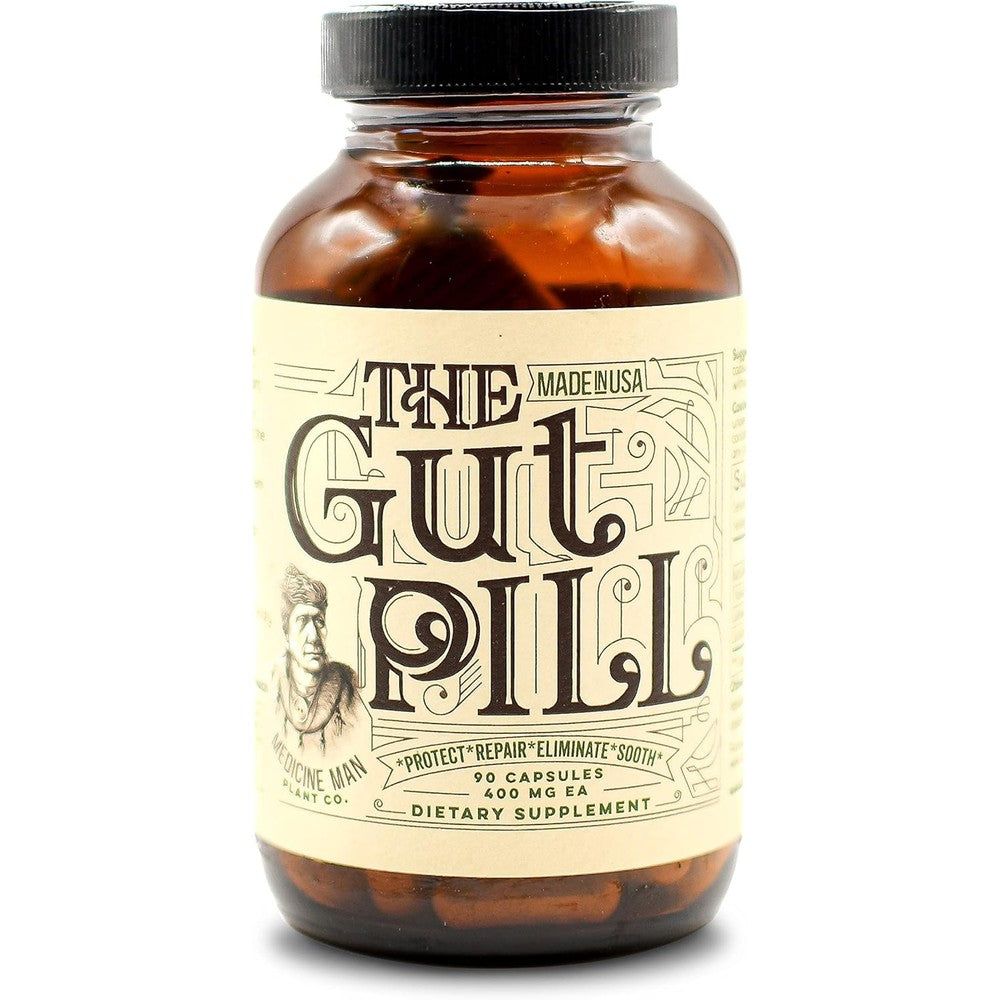 Medicine Man Plant Co. The Gut Pill 90 capsules front bottle view