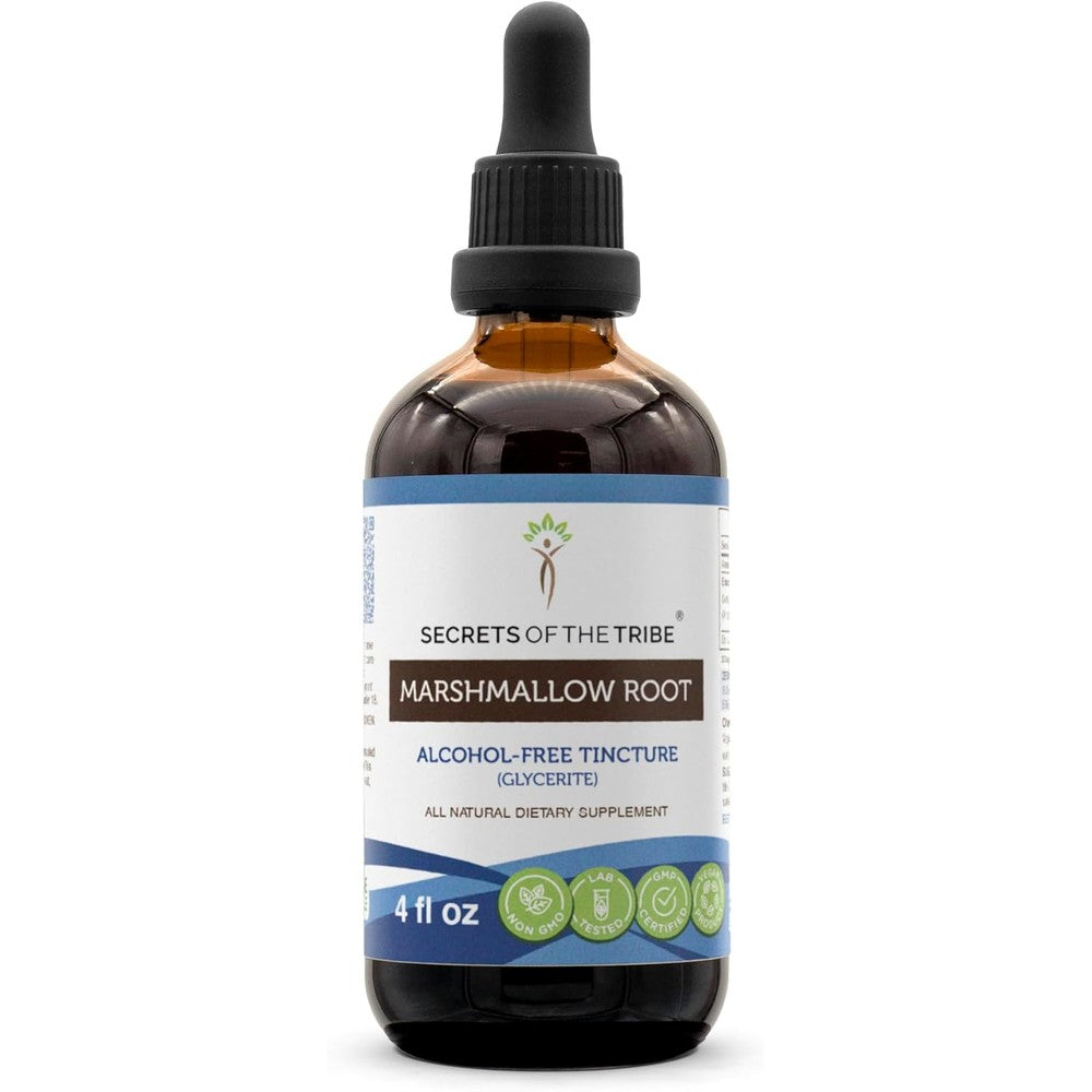 Secrets of the Tribe Marshmallow Root Tincture front bottle view