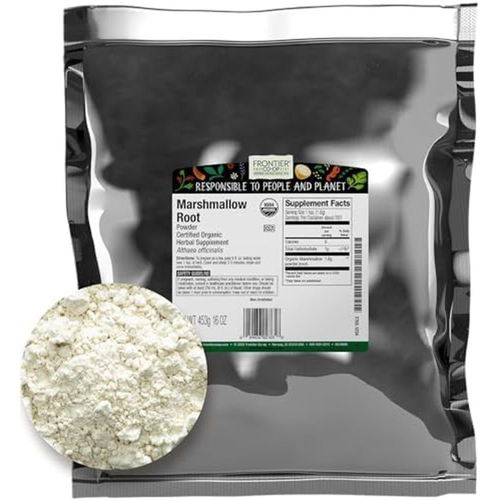 Frontier Co-op Organic Marshmallow Root Powder 1 Pound bag front view
