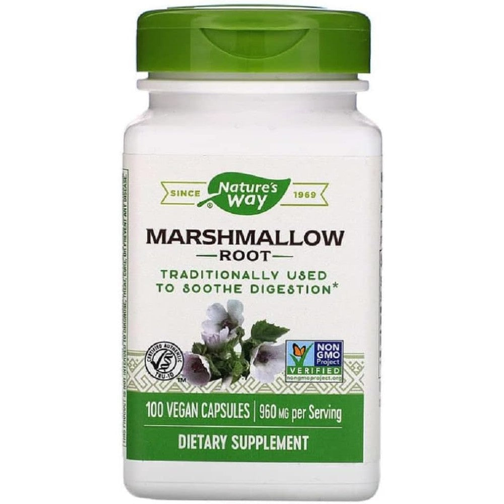 Nature's Way Marshmallow Root 480mg capsules bottle front view