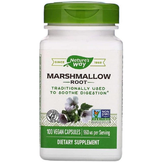 Nature's Way Marshmallow Root 480mg capsules bottle front view