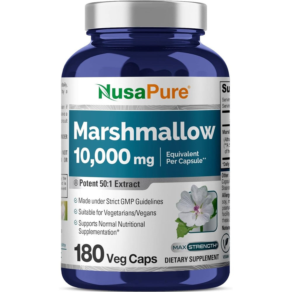 NusaPure Marshmallow Root Extract 200mg front view bottle
