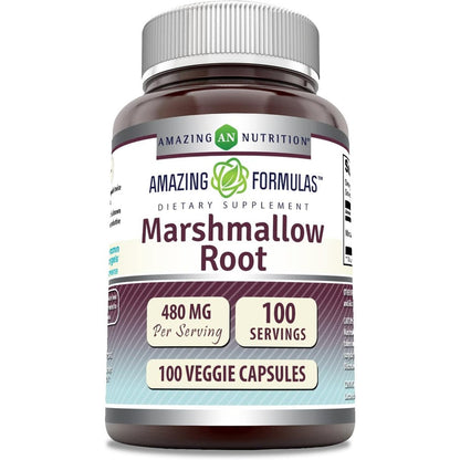 Amazing Nutrition Marshmallow Root 480mg front view herbal supplement