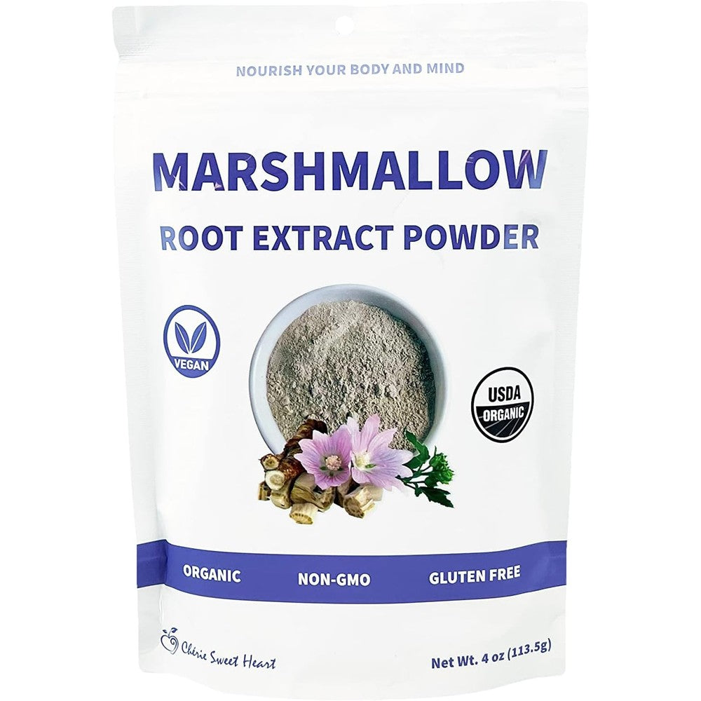 ChÃ©rie Sweet Heart USDA Organic Marshmallow Root Powder pouch front view