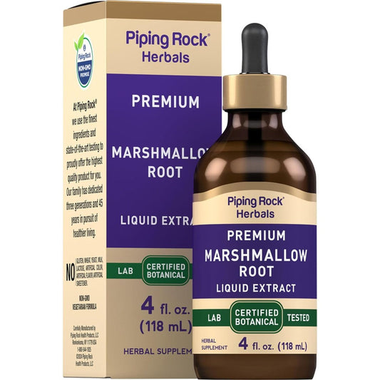 Piping Rock Marshmallow Root Extract Liquid Tincture front bottle view