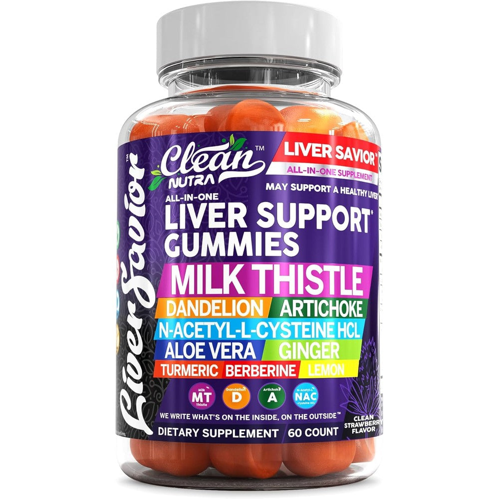 Clean Nutraceuticals Liver Cleanse Detox and Repair Gummies front view bottle