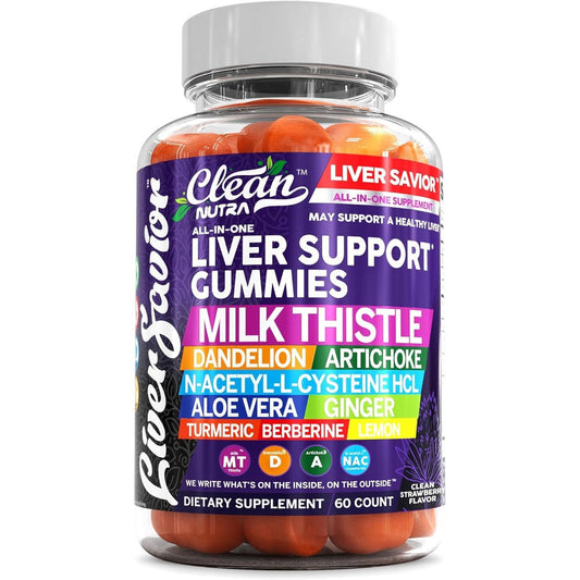 Clean Nutraceuticals Liver Cleanse Detox and Repair Gummies front view bottle