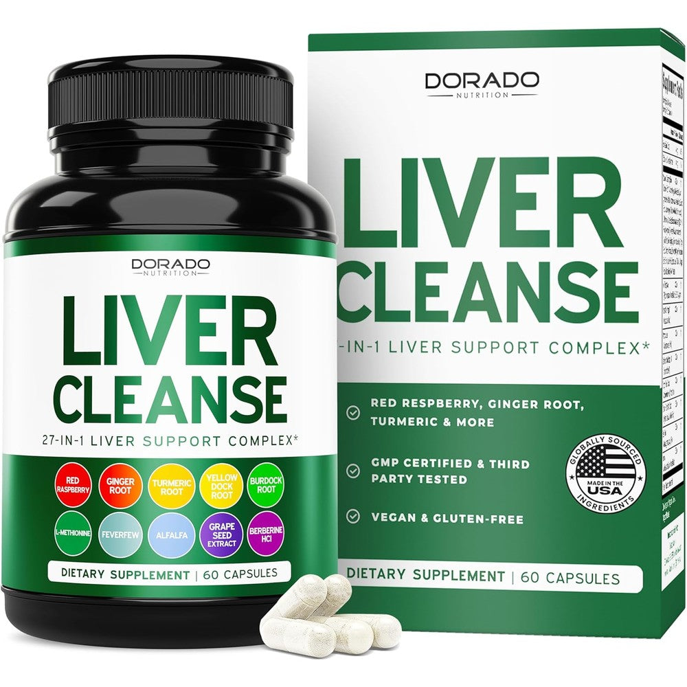 Dorado Nutrition Liver Cleanse Detox and Repair sixty veggie capsules front view bottle for premium wellness support