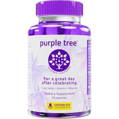 Purple Tree Post Wellness Supplement 30 capsules front view bottle for liver support
